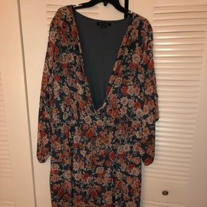 Long Sleeve Floral Maxi, 3x
